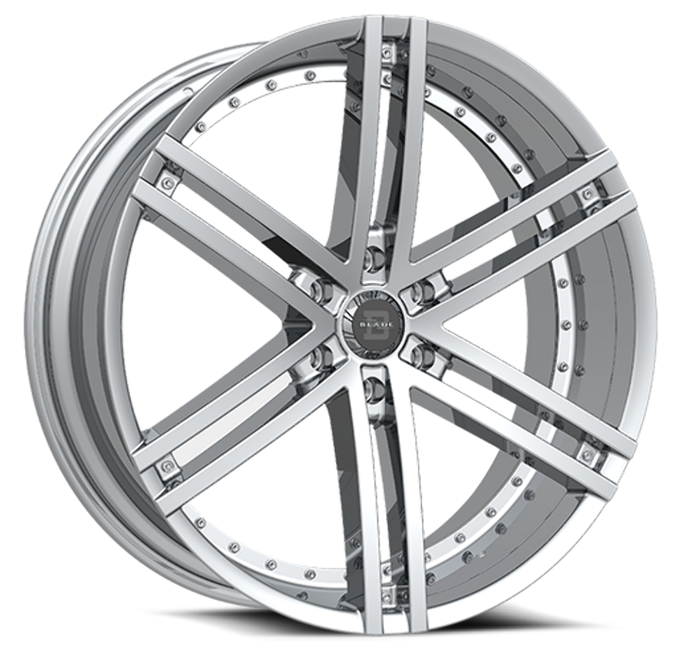 24" Blade Luxury RT-454 Sargon Chrome Wheel 24x9.5 6x135 25mm For Ford Lincoln