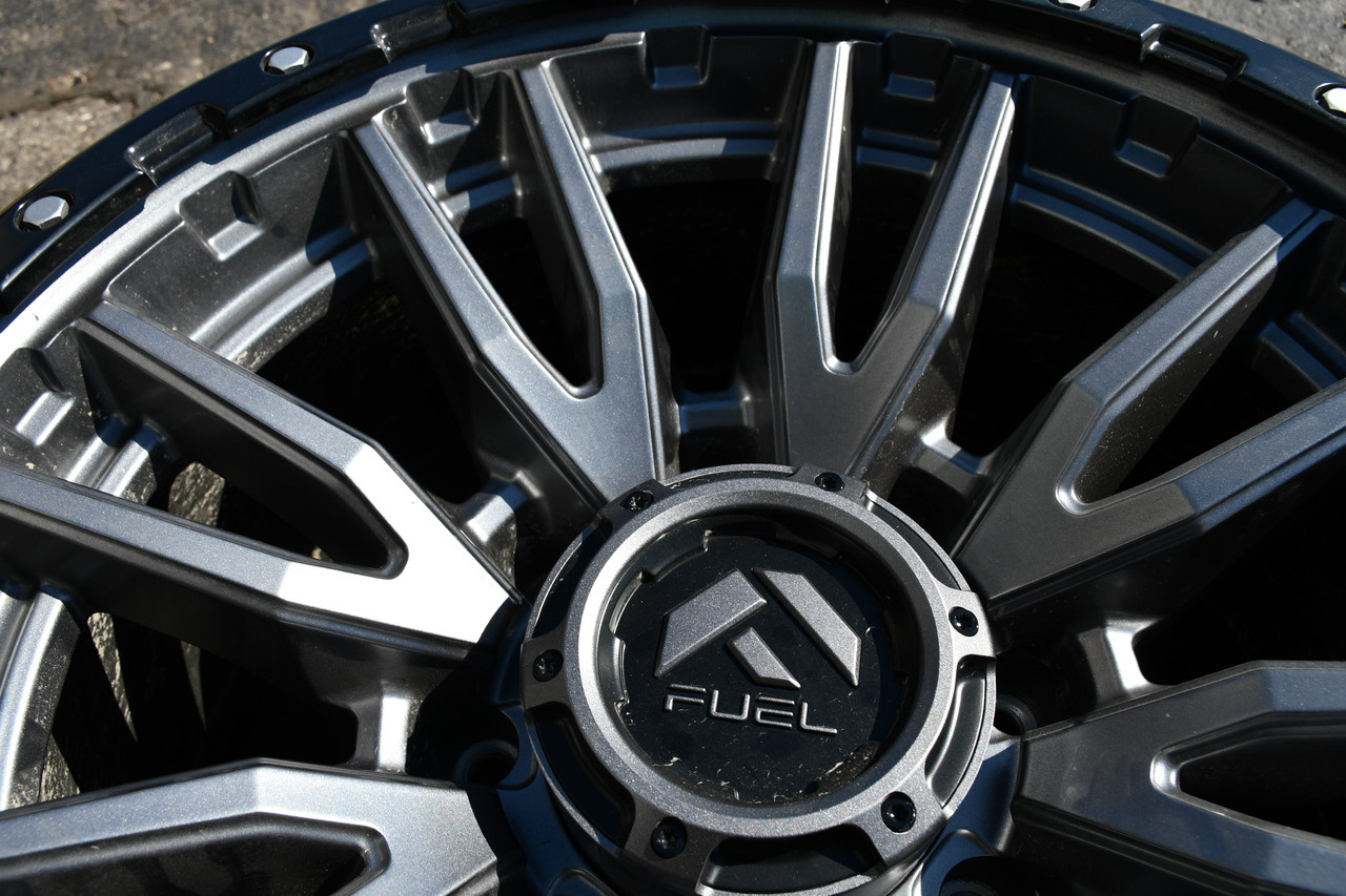 Set 4 Fuel  D680 Rebel 20x10 8x6.5 Gun Metal Black Bead Ring Wheels 20" -18mm