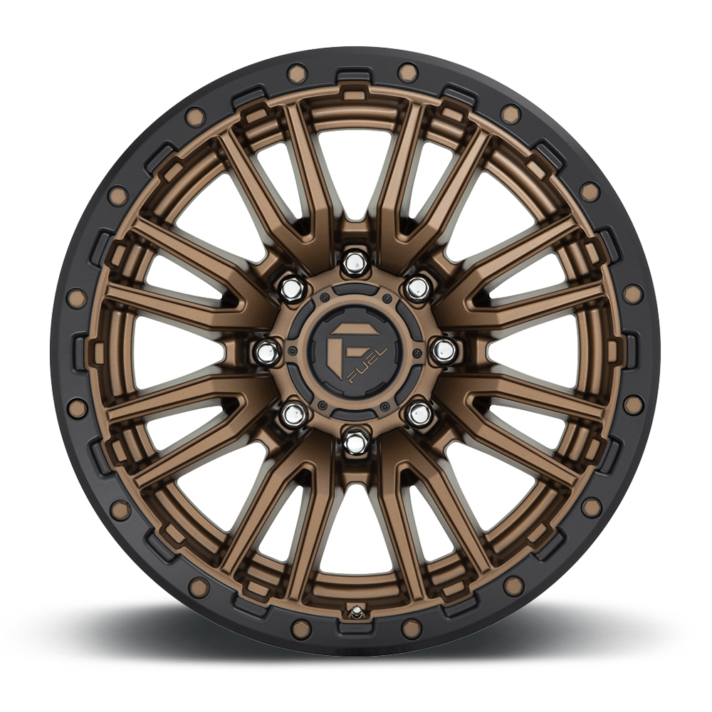Set 4 Fuel D681 Rebel 20x10 8x6.5 Bronze Black Bead Ring Truck Wheels 20" -18mm