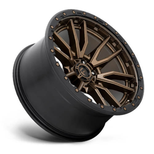 Set 4 Fuel D681 Rebel 20x10 6x135 Bronze Black Bead Ring Lifted Wheels 20" -18mm