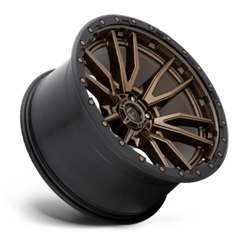 Set 4 Fuel D681 Rebel 20x10 6x135 Bronze Black Bead Ring Lifted Wheels 20" -18mm
