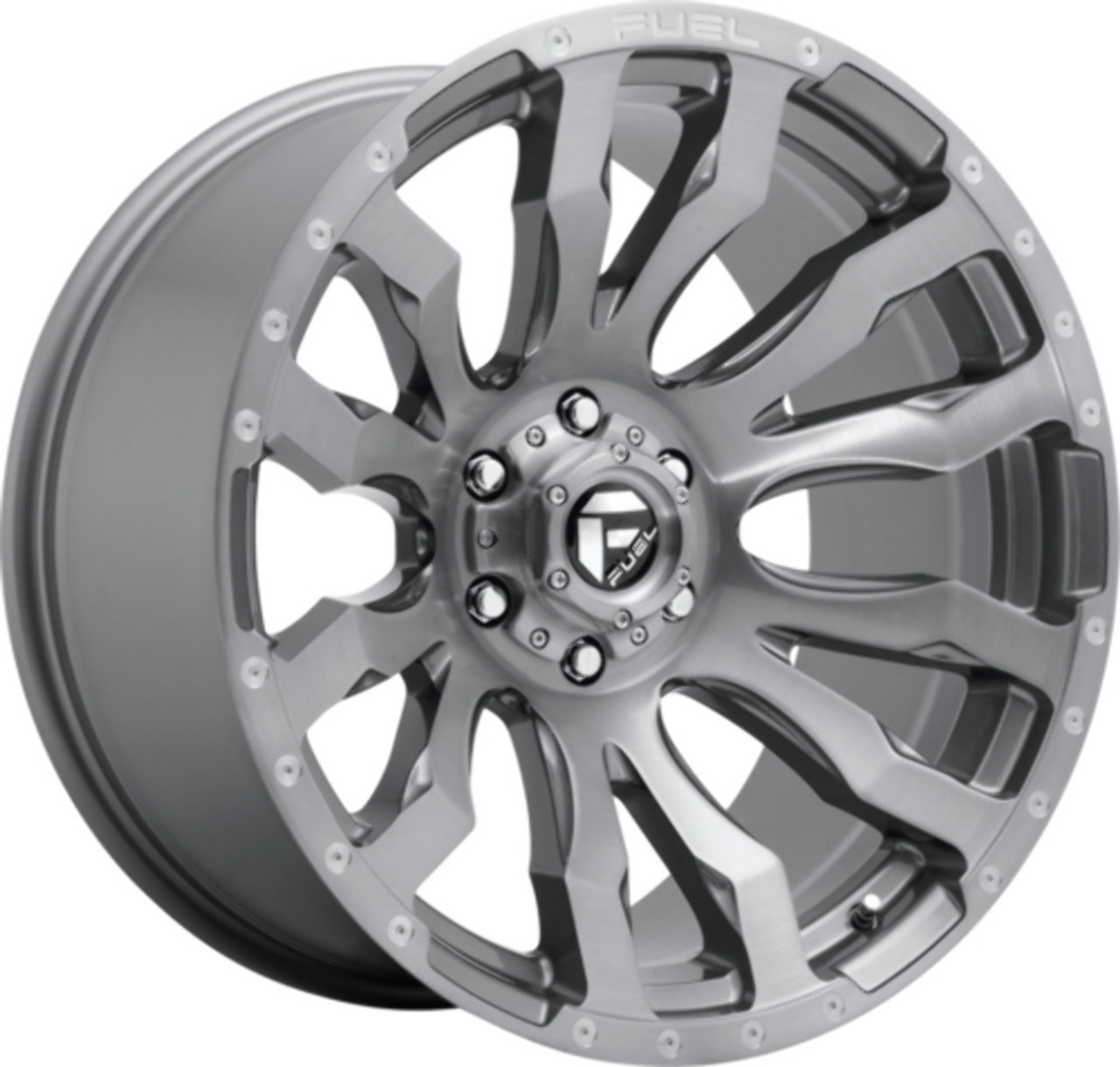 Set 4 20" Fuel D693 Blitz 20x10 8x170 Platinum Wheels -18mm Lifted For Ford Rims