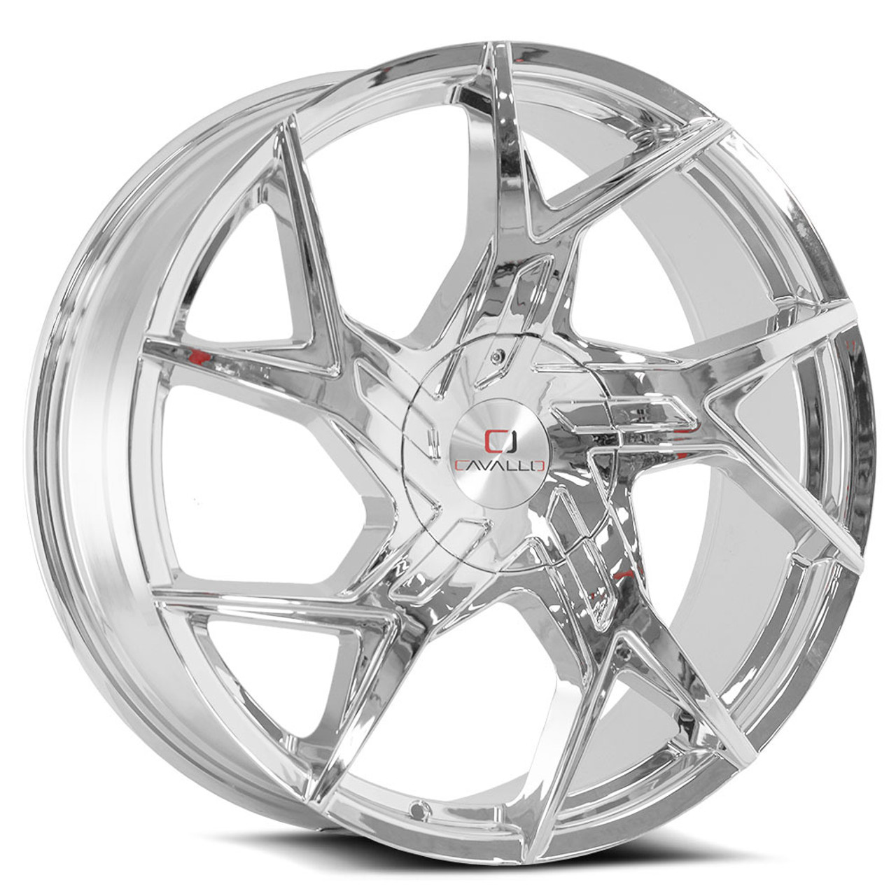 Set 4 20" Cavallo CLV-26 Chrome Wheels 20x8.5 5x4.5 5x120 35mm Rims