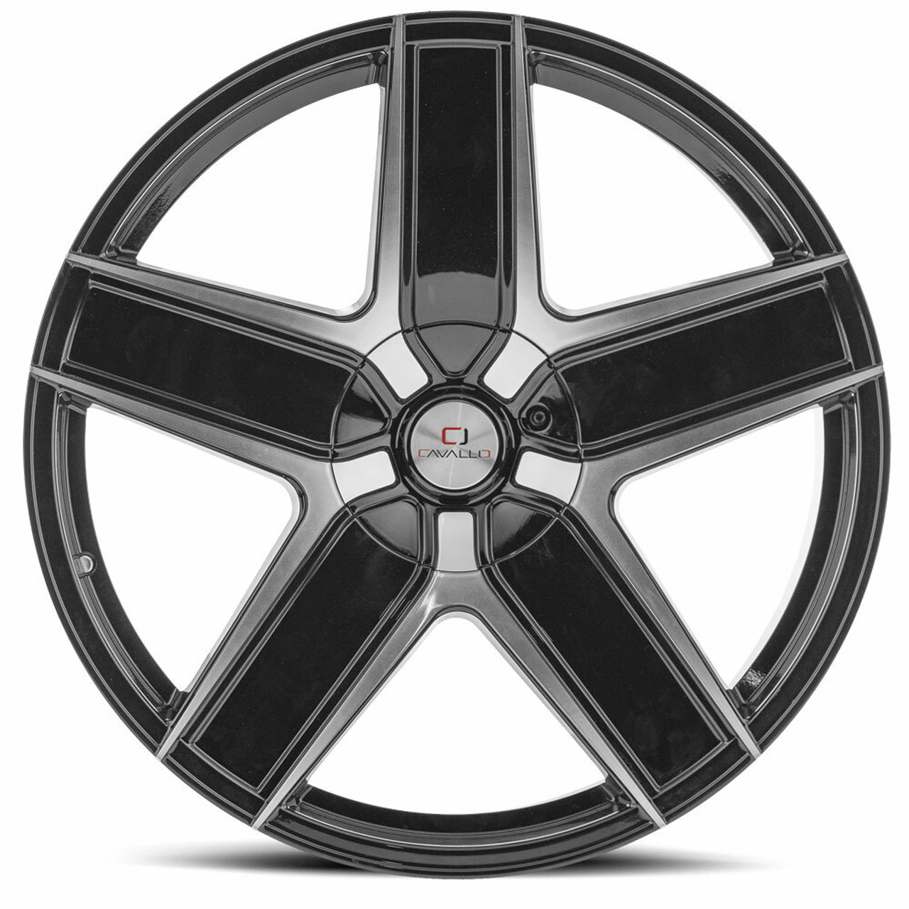 18" Cavallo CLV-31 Gloss Black Machined Wheel 18x8 4x100 4x4.5 35mm Rim