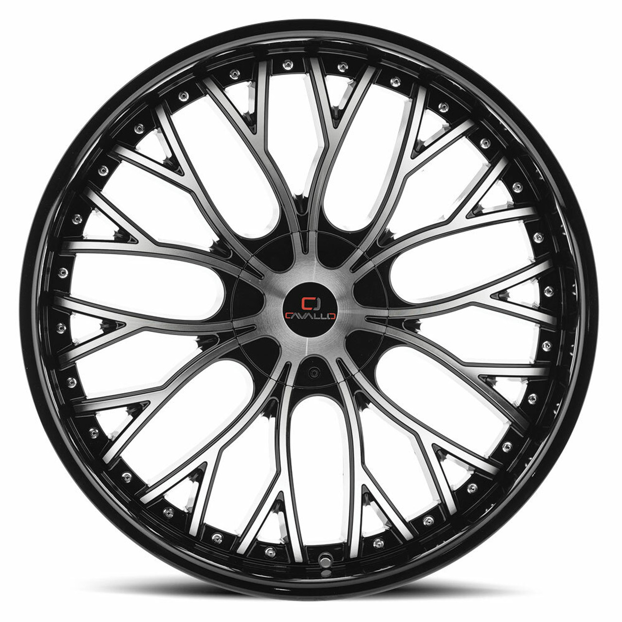 18" Cavallo CLV-33 Gloss Black Machined Wheel 18x8 4x100 4x4.5 35mm Rim