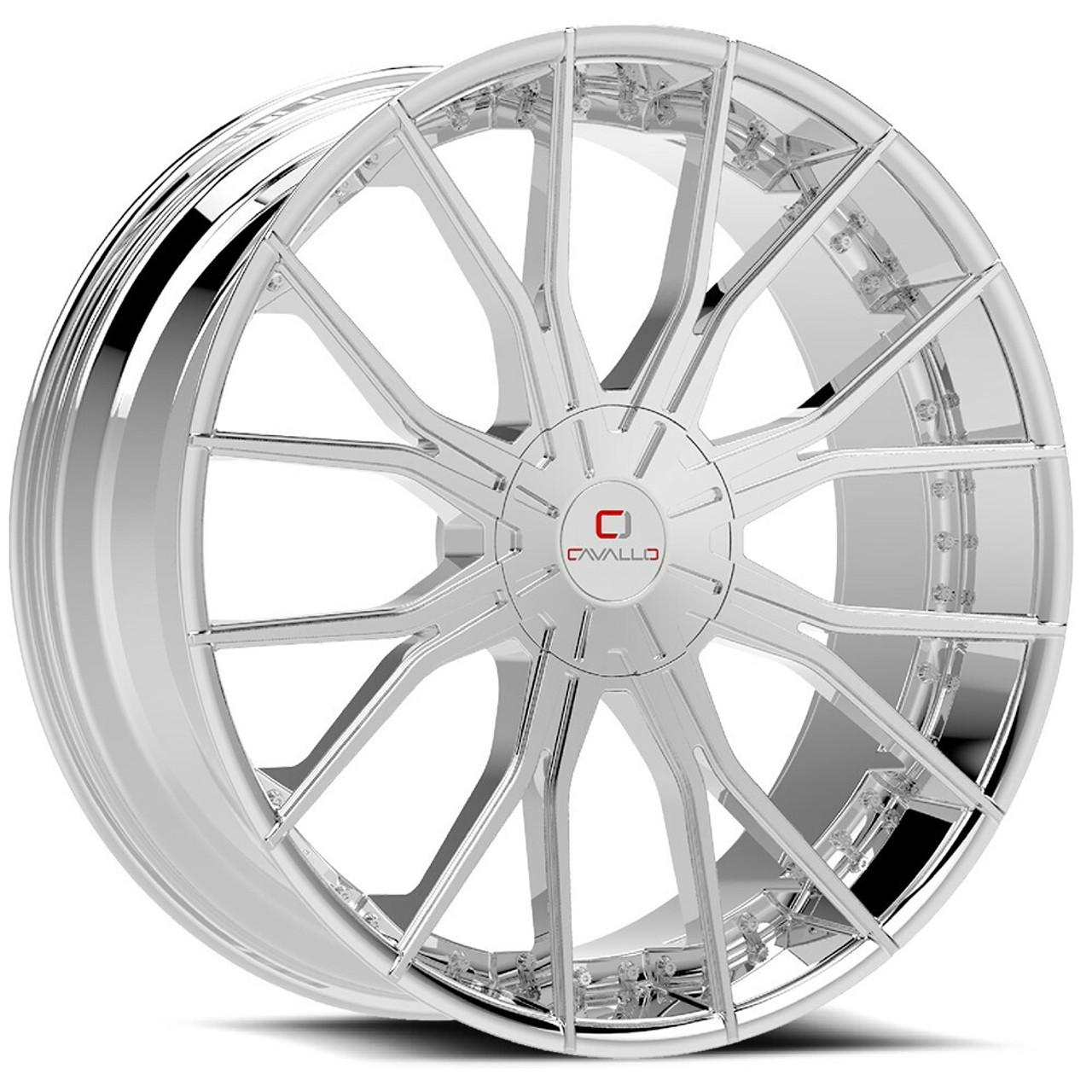 22" Cavallo CLV-36 Chrome Wheel 22x8.5 5x112 5x4.5 38mm Rim