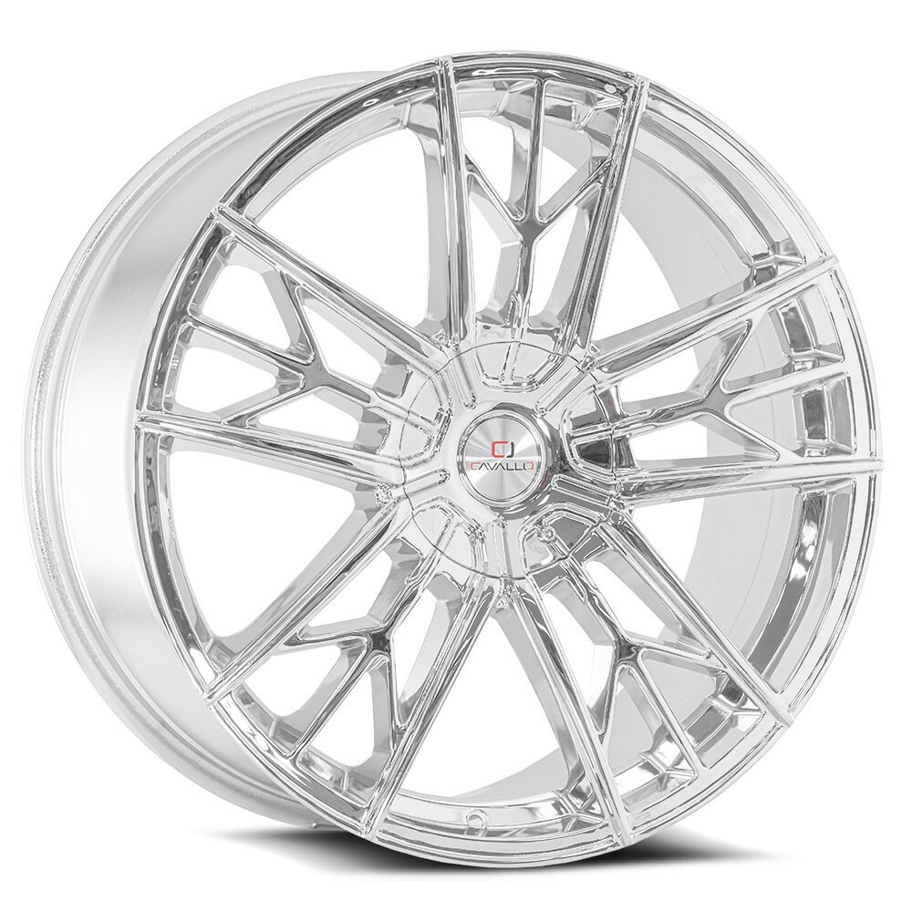 22" Cavallo CLV-39 Chrome Wheel 22x8.5 5x4.5 5x120 38mm Rim