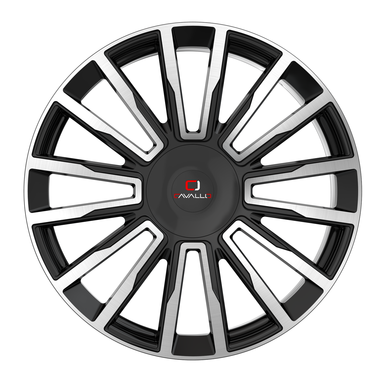 Set 4 22" Cavallo CLV-47 Gloss Black & Machined Wheels 22x8.5 5x4.5 5x120 38mm