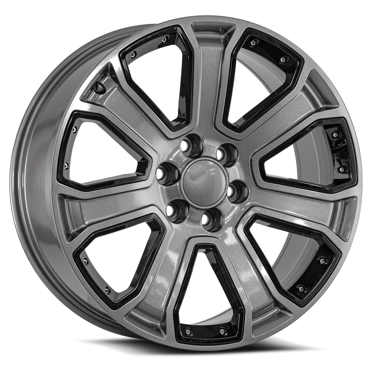 22" O.E. Revolution G-06 Gunmetal Wheel 22x9 6x5.5 31mm For Chevy GMC Cadillac 22" O.E. Revolution G-06 Gunmetal Wheel 22x9 6x5.5 31mm For Chevy GMC Cadillac