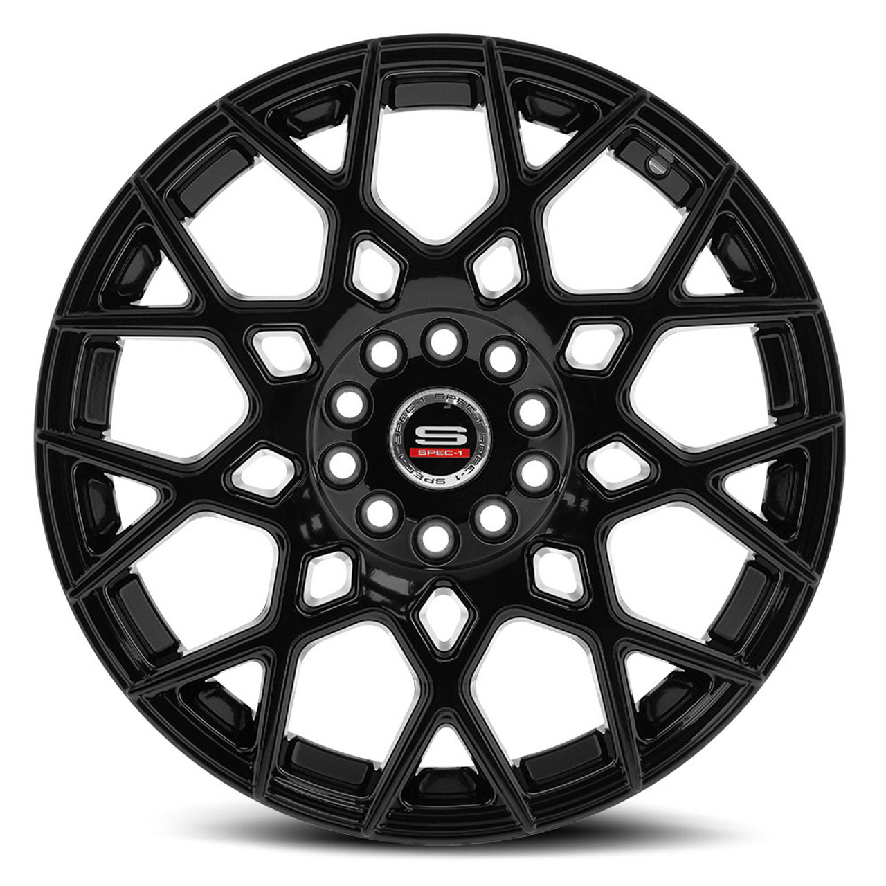 18" Spec-1 SP-52 Gloss Black Wheel 18x8 5x100 5x4.5 38mm Rim 18" Spec-1 SP-52 Gloss Black Wheel 18x8 5x100 5x4.5 38mm Rim