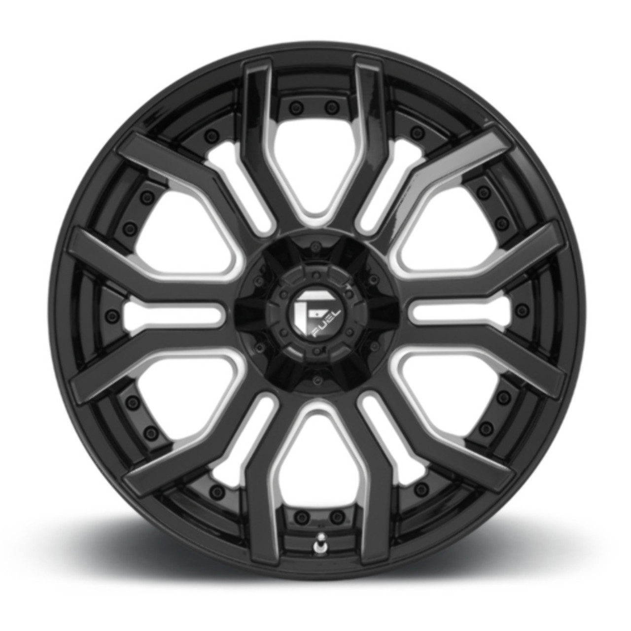 Set 4 Fuel D711 Rage 20x9 5x5 5x5.5 Gloss Black Milled Wheels 20" 1mm Rims