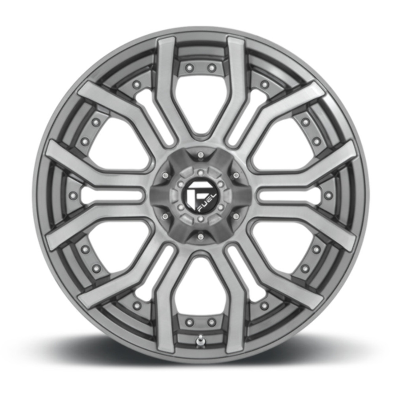 Set 4 Fuel  D713 Rage Platinum 20x9 5x5 5x5.5 Brushed Gun Metal Wheels 20" 1