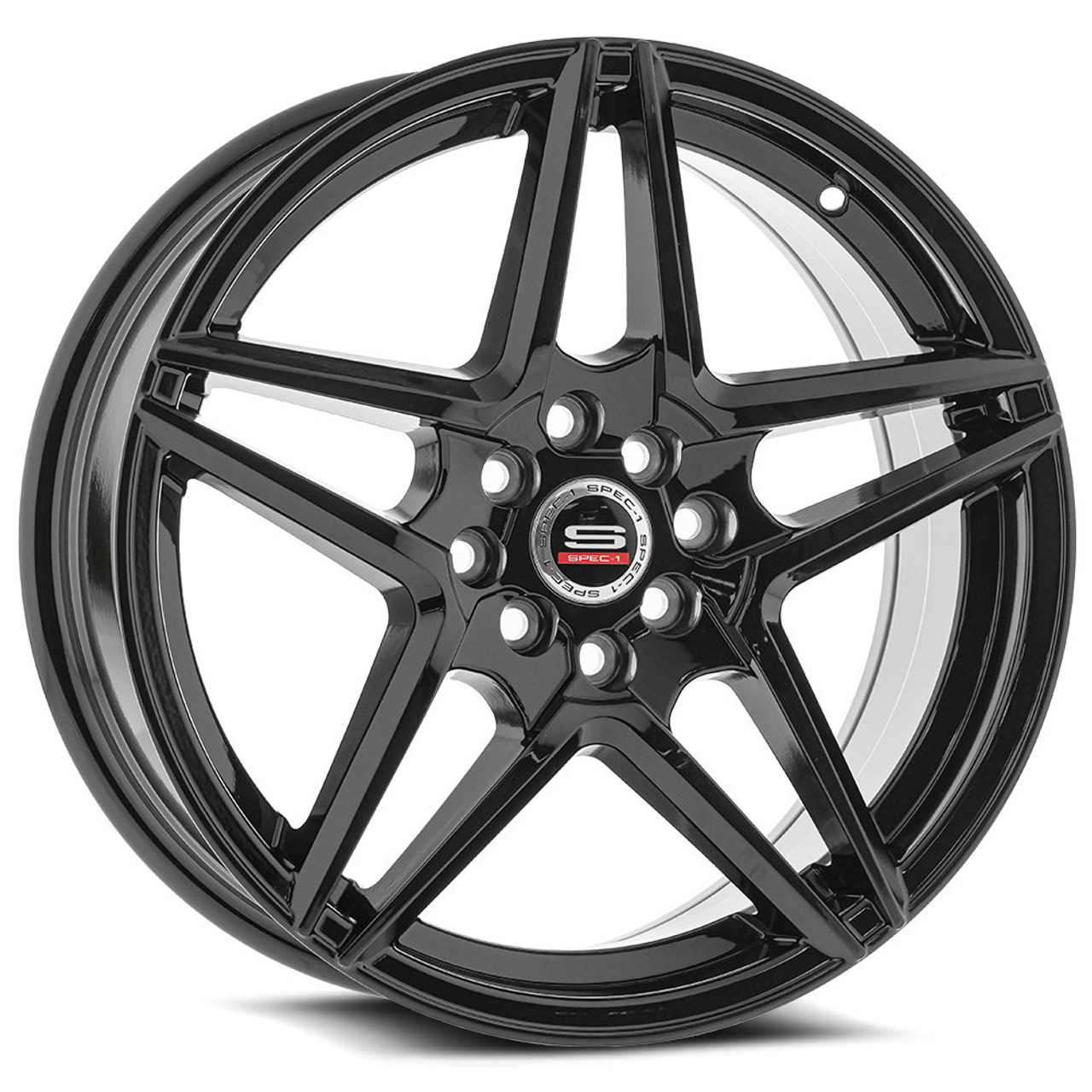 17" Spec-1 SP-54 Gloss Black Wheel 17x7.5 5x112 5x4.5 42mm Rim