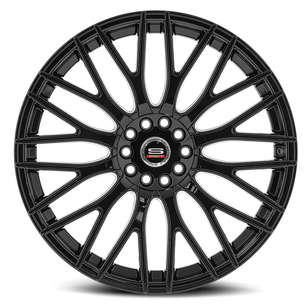 Set 4 18" Spec-1 SP-55 Gloss Black Wheels 18x8 5x4.5 5x120 38mm Rims