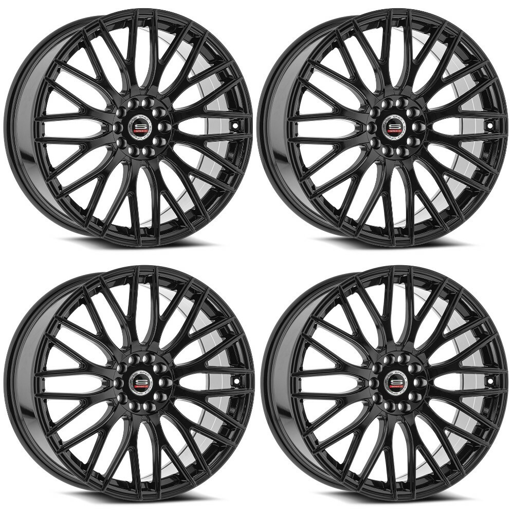 Set 4 20" Spec-1 SP-55 Gloss Black Wheels 20x8.5 5x4.5 5x120 38mm Rims