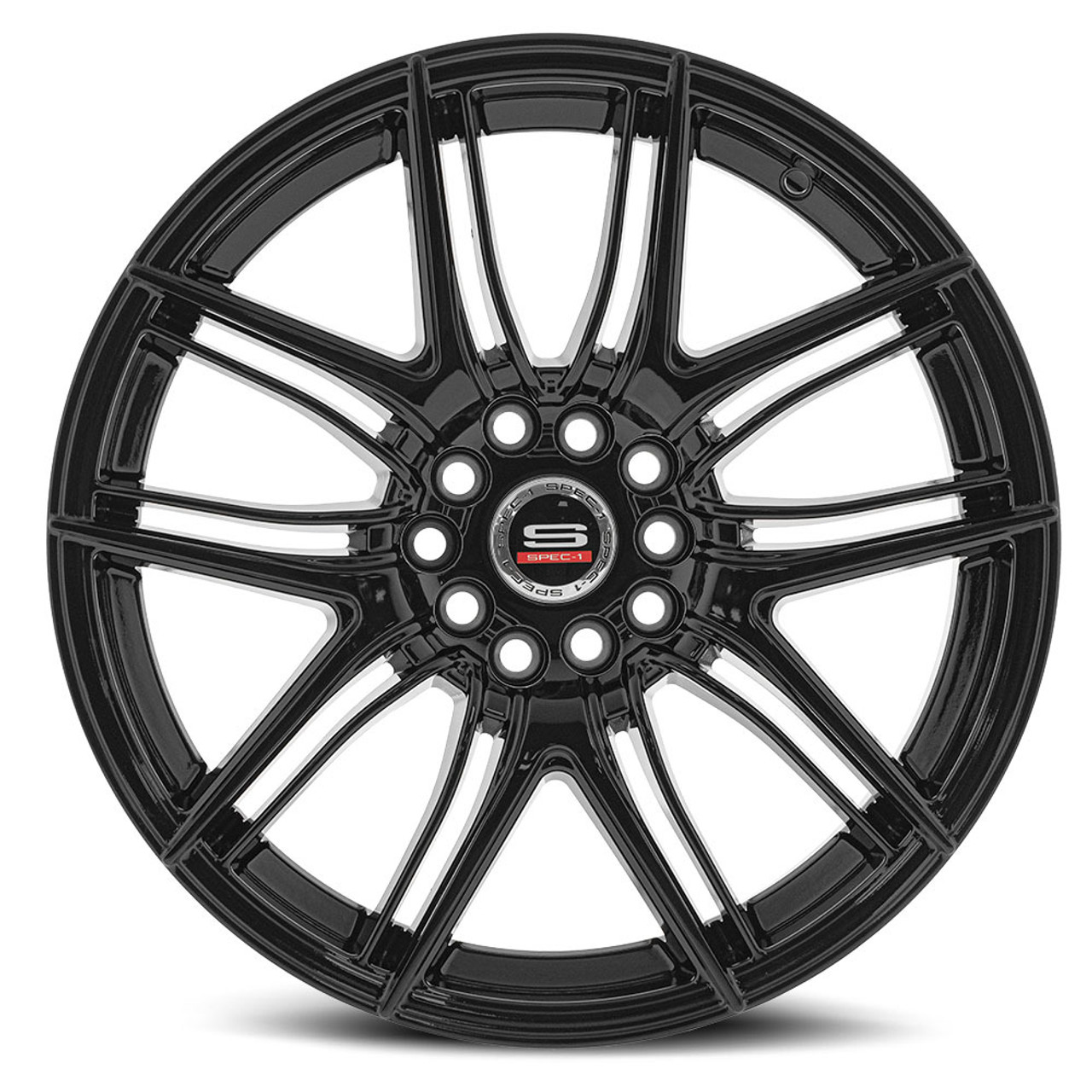 18" Spec-1 SP-56 Gloss Black Wheel 18x8 4x100 4x4.5 38mm Rim