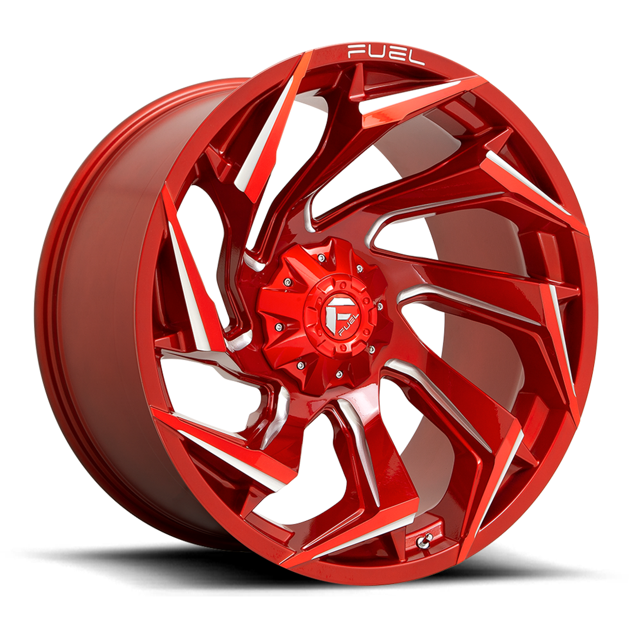 Set 4 Fuel D754 Reaction 17x9 6x135 6x5.5 Candy Red Milled Wheels 17" -12mm