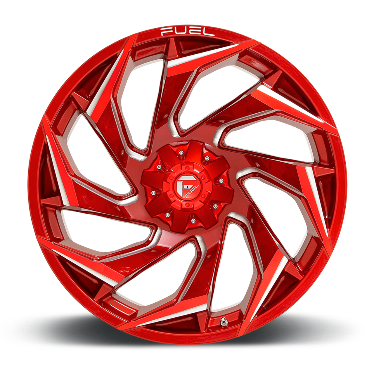 Set 4 Fuel D754 Reaction 17x9 6x135 6x5.5 Candy Red Milled Wheels 17" -12mm