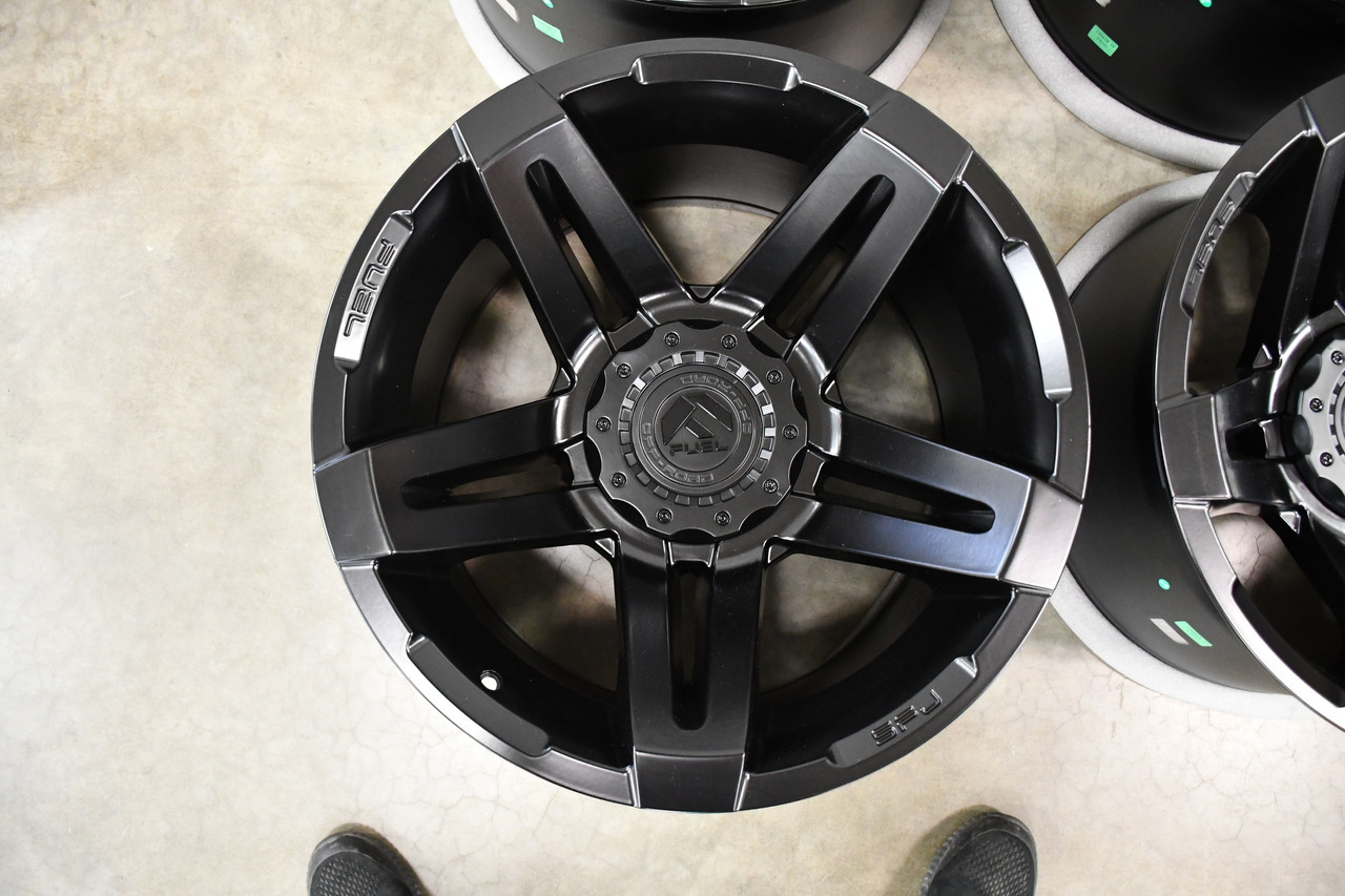 Set 4 Fuel D763 SFJ 20x12 5x4.5 5x5 Matte Black Wheels 20" -44mm Offroad Rims