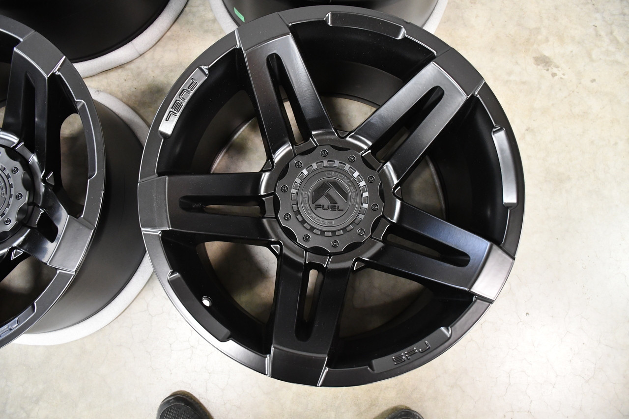 Set 4 Fuel D763 SFJ 20x12 5x4.5 5x5 Matte Black Wheels 20" -44mm Offroad Rims