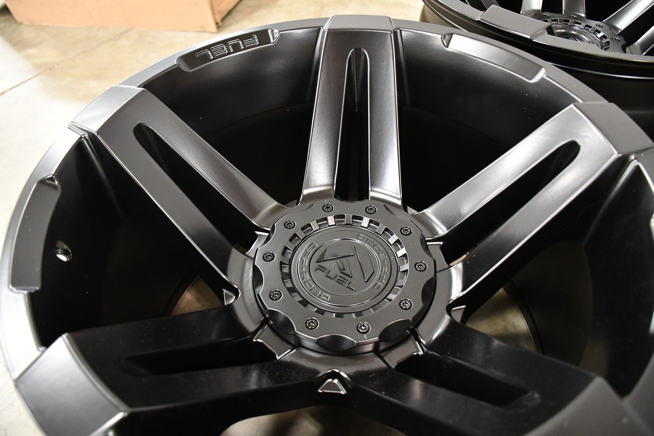 Set 4 Fuel D763 SFJ 22x14 6x135 6x5.5 Matte Black Wheels 22" -75mm Rims