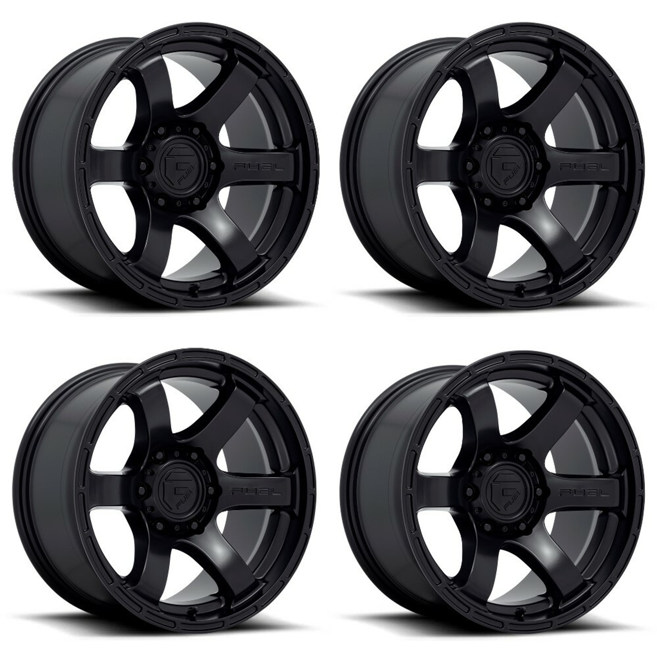 Set 4 Fuel D766 Rush 18x9 6x135 Satin Black Wheels 18" 20mm Rims