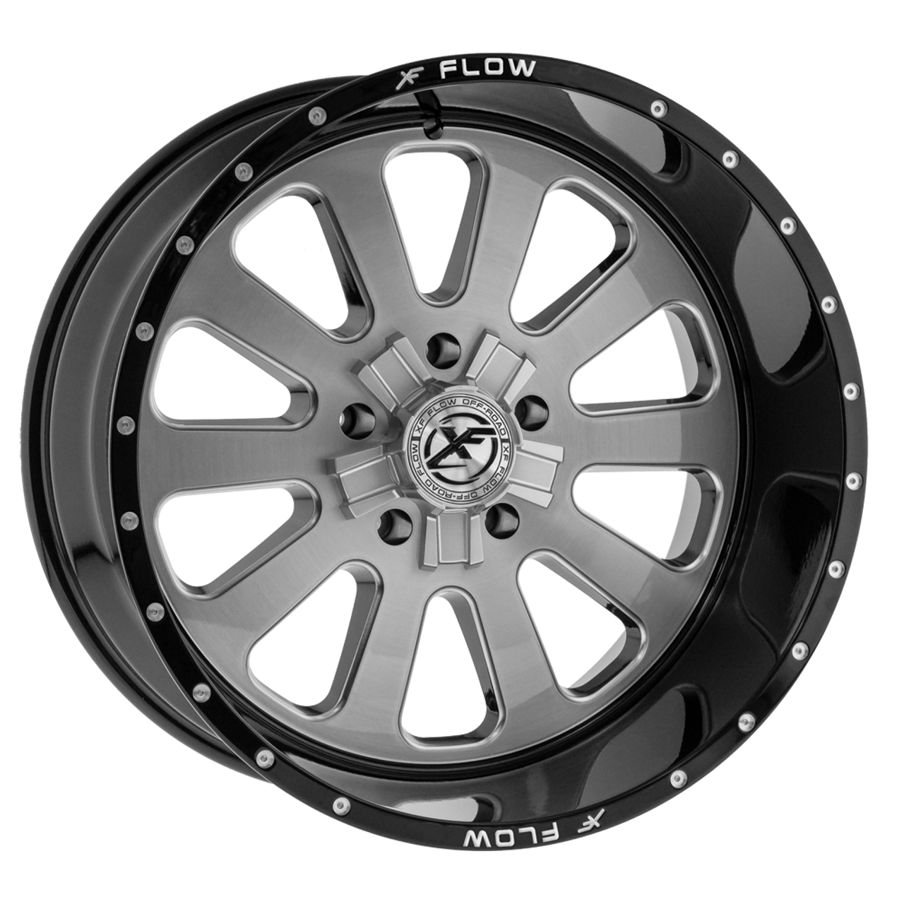 24" XFX Flow XFX-302 Brushed Milled With Black Lip Wheel 24x14 5x5/5x5.5 -76mm 24" XFX Flow XFX-302 Brushed Milled With Black Lip Wheel 24x14 5x5/5x5.5 -76mm