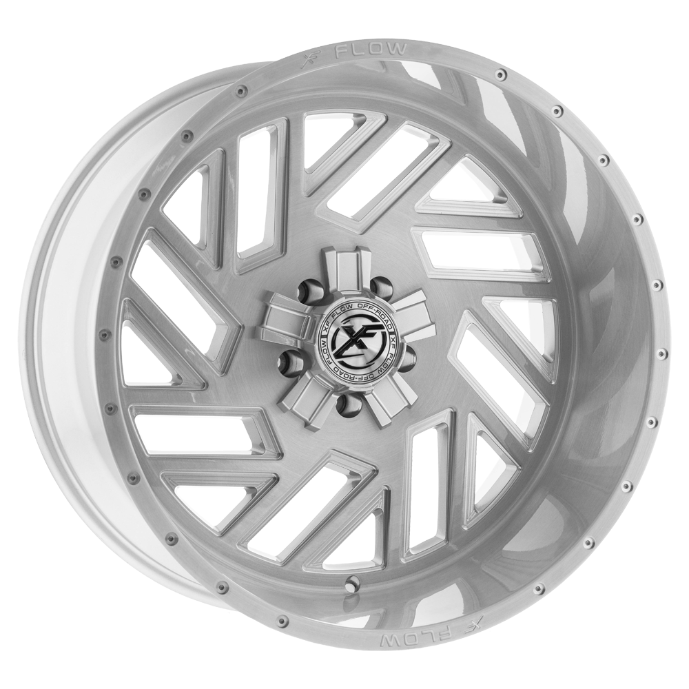 22" XFX Flow XFX-304 Brushed & Milled Wheel 22x12 5X5.5/5X150 -44mm Lifted Rim