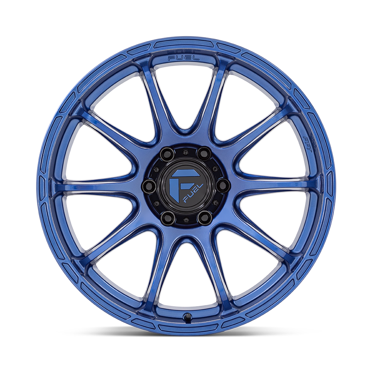 Set 4 Fuel D794 Variant 17x9 5x5 Dark Blue Wheels 17" 1mm Rims