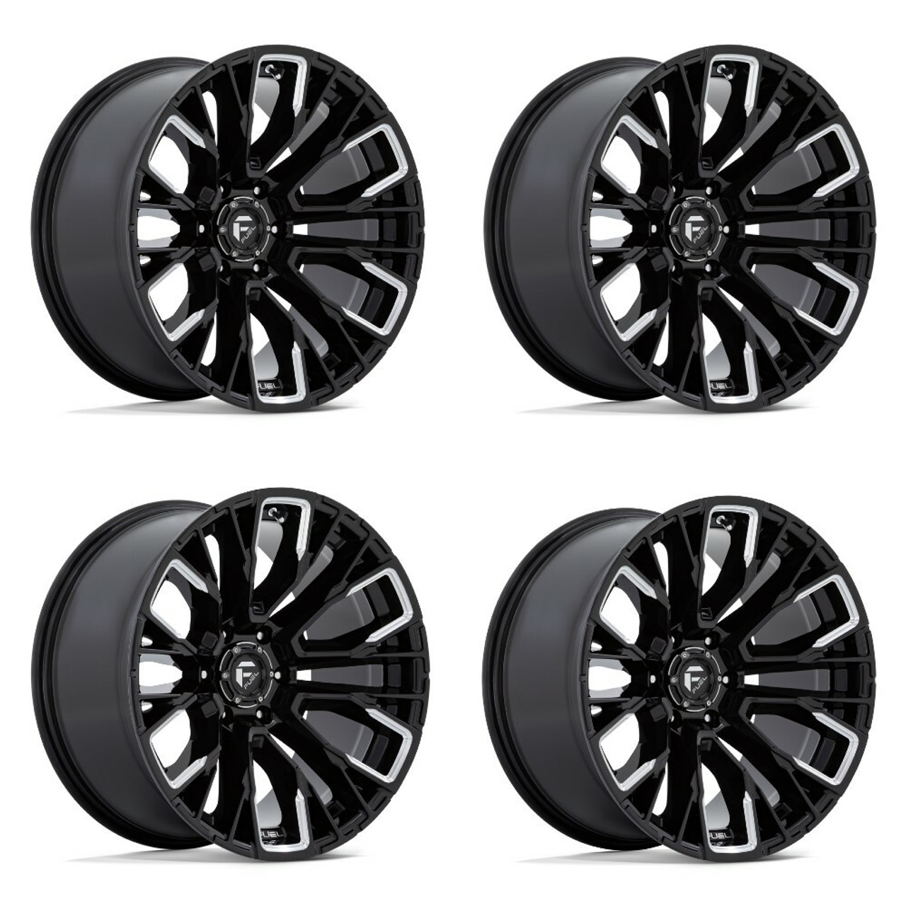 Set 4 Fuel D849 Rebar 20x10 6x135 Gloss Black Milled Wheels 20" -18mm Rims Set 4 Fuel D849 Rebar 20x10 6x135 Gloss Black Milled Wheels 20" -18mm Rims