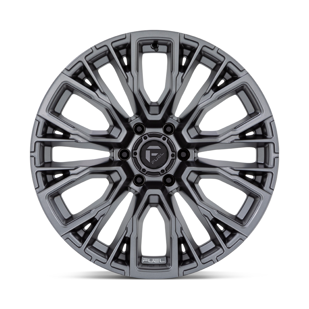 Set 4 Fuel D848 Rebar 22x12 6x5.5 Matte Gunmetal Wheels 22" -44mm Rims