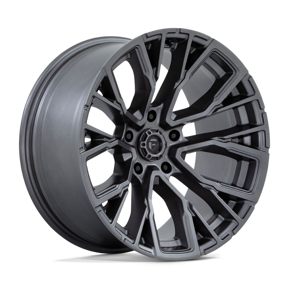 Set 4 Fuel D848 Rebar 22x12 5x5 Matte Gunmetal Wheels 22" -44mm Rims