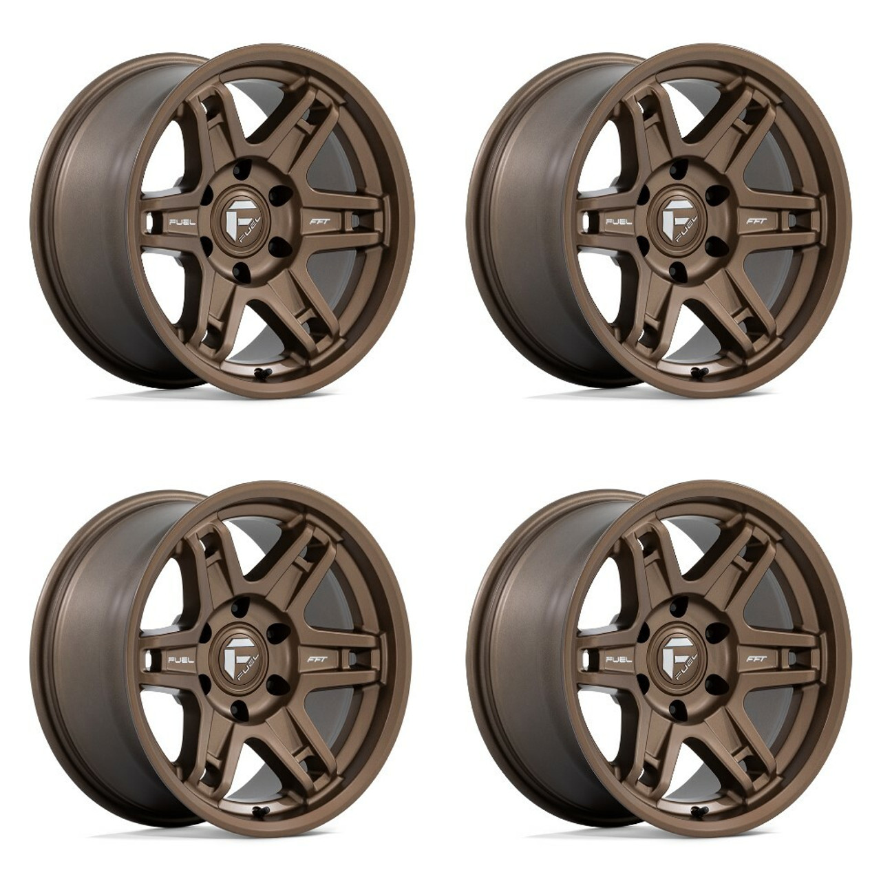 Set 4 Fuel D837 Slayer 17x8.5 6x5.5 Matte Bronze Wheels 17" -15mm Rims