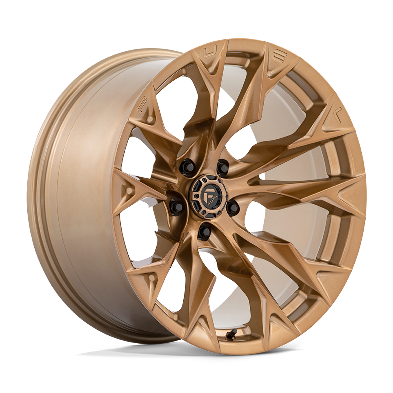 Set 4 Fuel D805 Flame 20x9 5x5 Platinum Bronze Wheels 20" 1mm Rims