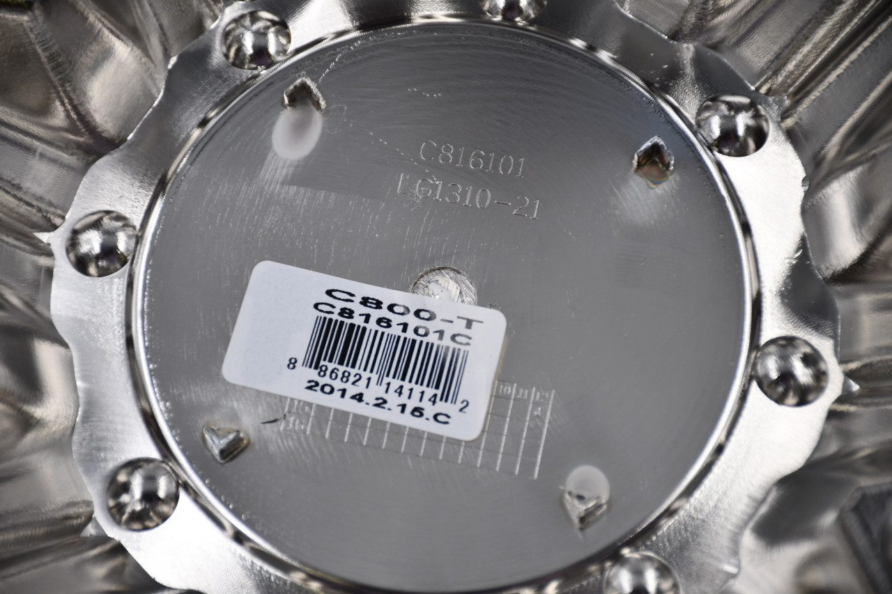 Baja Chrome w/ Chrome & Black Insert Wheel Center Cap Hub Cap C800-T(N) 9.125" 8 Lug