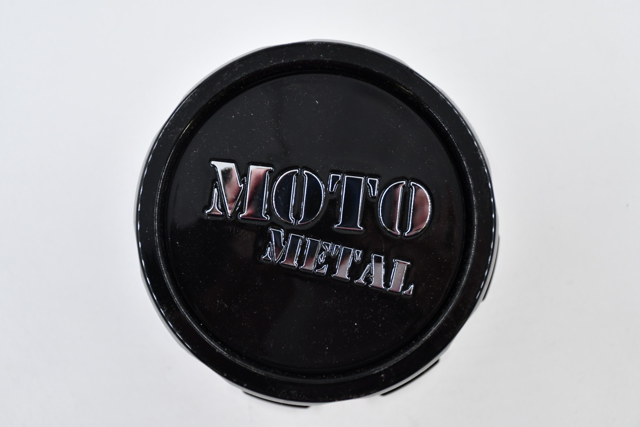 Moto Metal Gloss Black w/ Chrome Logo Wheel Center Cap Hub Cap CAP-M0995-REAR-B-S2 6.75" 8 Lug Rear Dually, Bolt Pattern 8x200/210