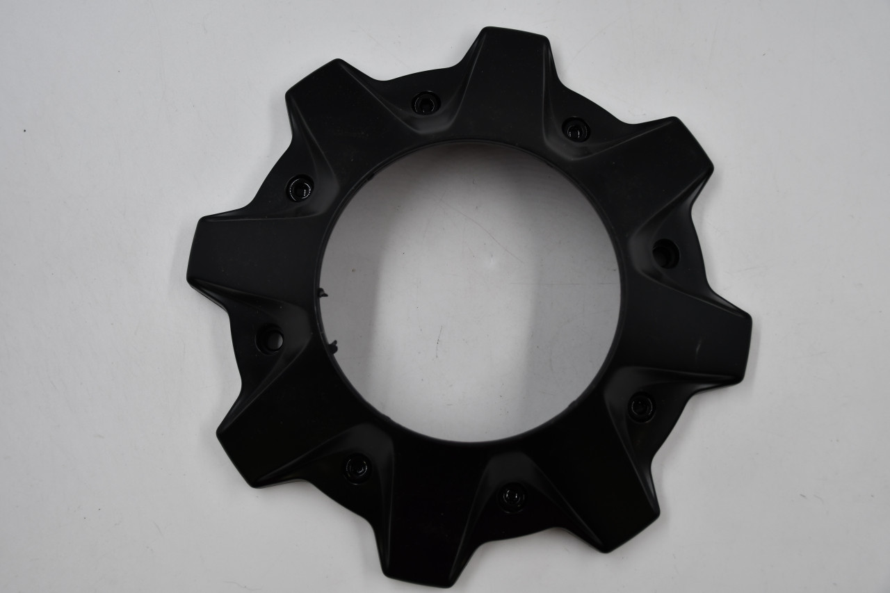 Fuel Wheels Black w/ Gloss Black Comsmetic Screws Wheel Center Cap Hub Cap B-1002-53BLD(OE) 8.5" 8 Lug Bolt On, No Logo/Inset