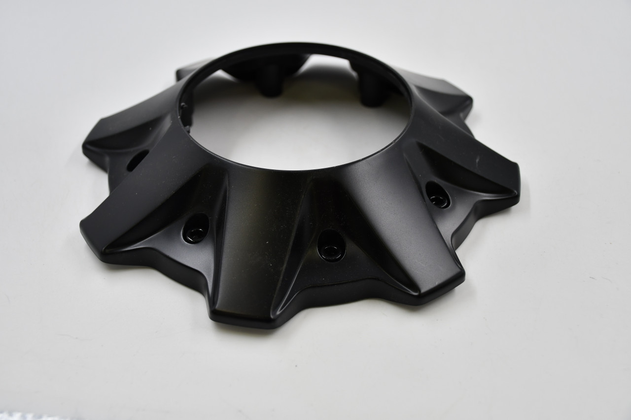 Fuel Wheels Black w/ Gloss Black Comsmetic Screws Wheel Center Cap Hub Cap B-1002-53BLD(OE) 8.5" 8 Lug Bolt On, No Logo/Inset