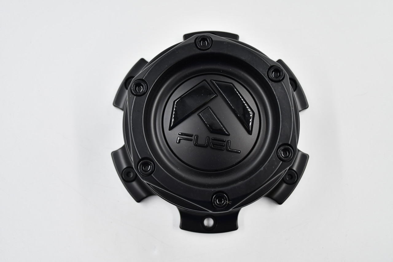 Fuel Wheels Matte Black w/ Gloss Black Logo Wheel Center Cap Hub Cap 1004-27BLD 5.5" 6 Lug