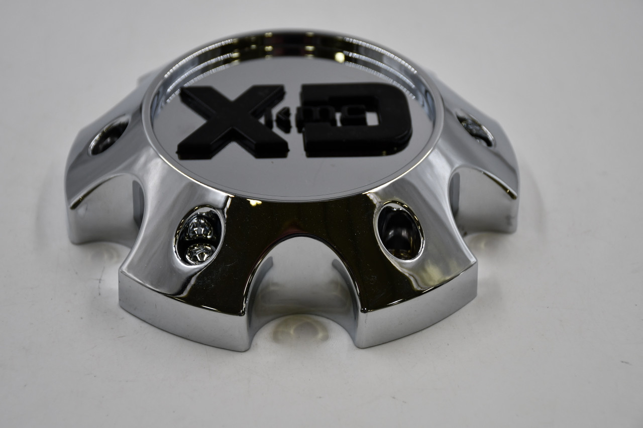 KMC XD Series Chrome w/ Gloss Black Logo Wheel Center Cap Hub Cap T126L140-6-H34-C2 5.5" 6 Lug