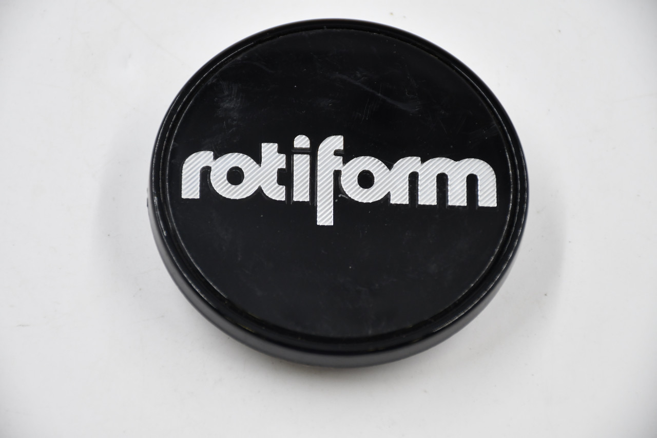 Rotiform Gloss Black w/ Textured Chrome Logo Wheel Center Cap Hub Cap BC318(GM) 2.75"