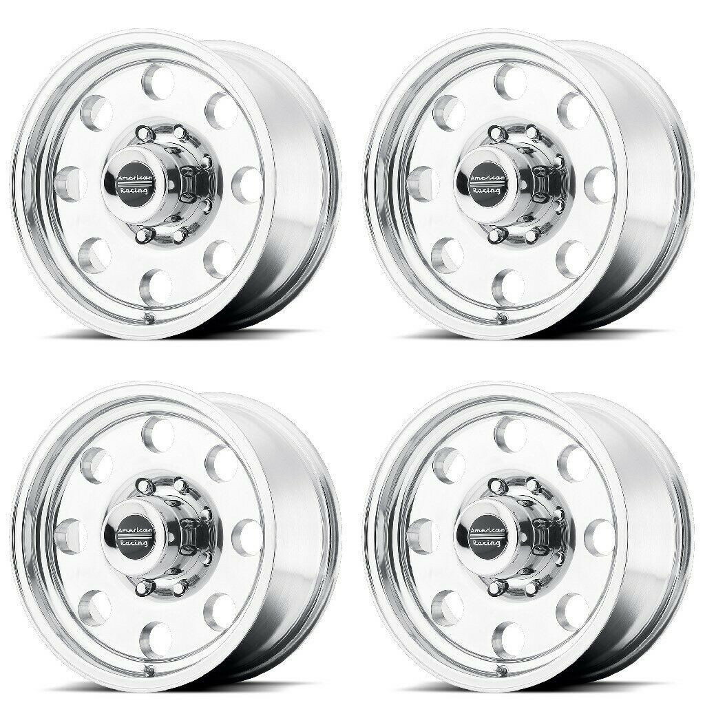 Set 4 American Racing AR172 Baja 16x10 5x5.5 Polished Wheels 16" -25mm Rims