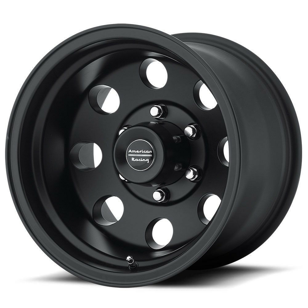Set 4 16" American Racing AR172 Baja 16x8 Satin Black 6x5.5 Wheels 0mm Rims