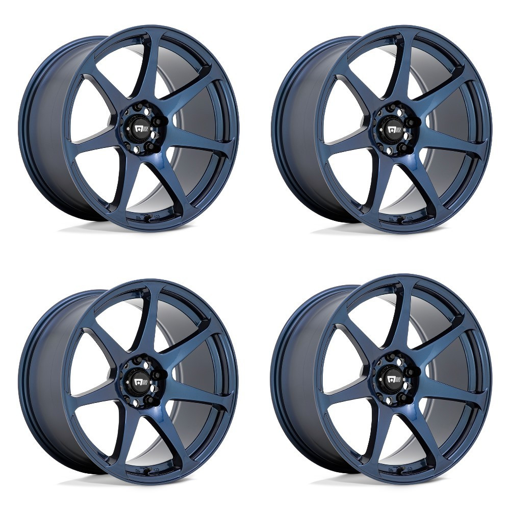 Set 4 18" Motegi MR154 Battle 18x9.5 5x4.5 Midnight Blue Wheels 30mm Rims