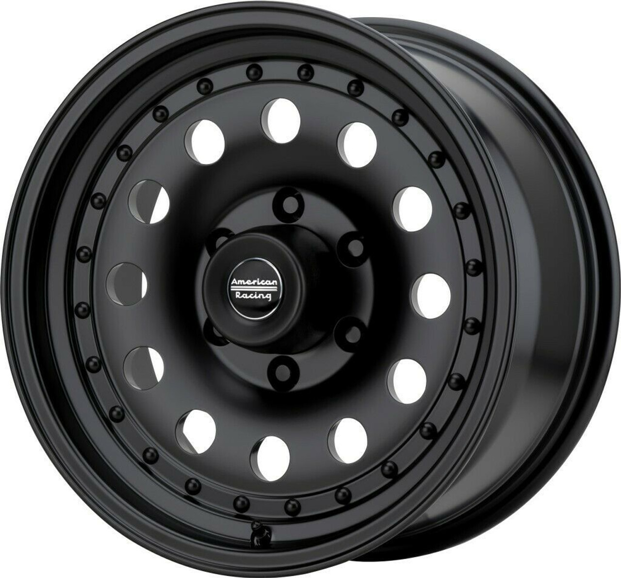 Set 4 15" American Racing AR62 Outlaw II 15x8 5x4.75 -19mm Satin Black Wheels