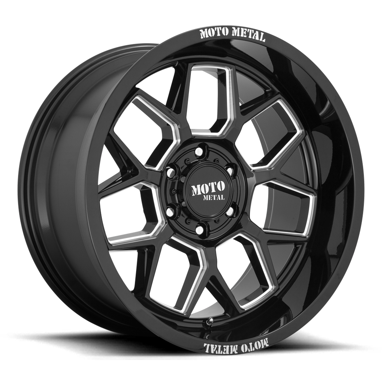 Moto Metal MO803 Banshee 20x10 6x135 Gloss Black Milled Wheel 20" -18mm Rim