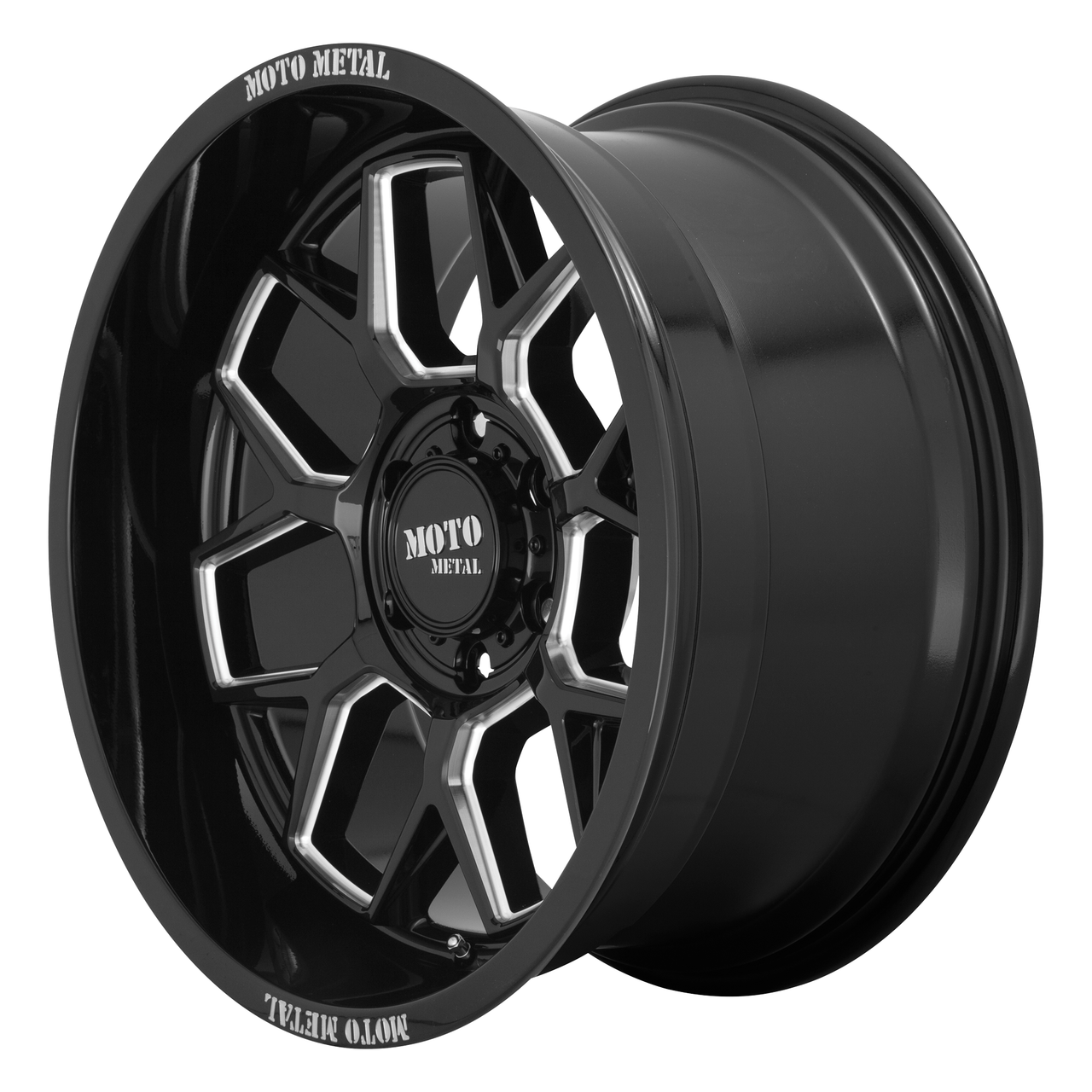 Moto Metal MO803 Banshee 20x10 6x135 Gloss Black Milled Wheel 20" -18mm Rim