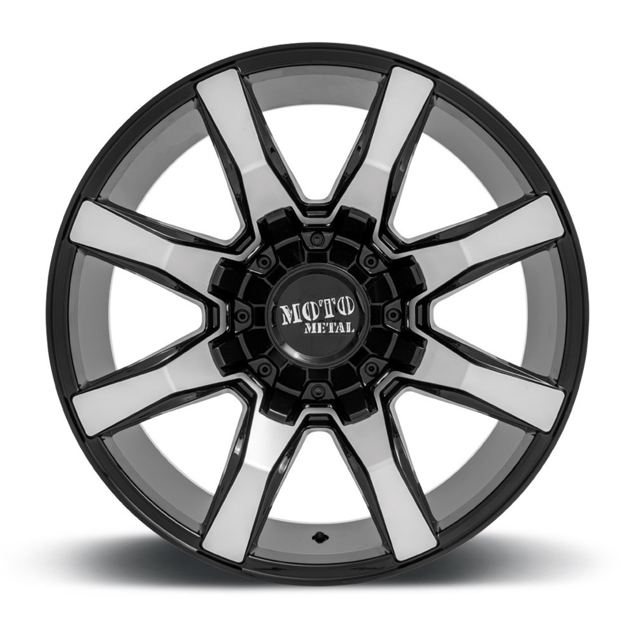 Moto Metal MO804 Spider 22x12 5x5 5x5.5 Gloss Black Machined Wheel 22" -44mm Rim