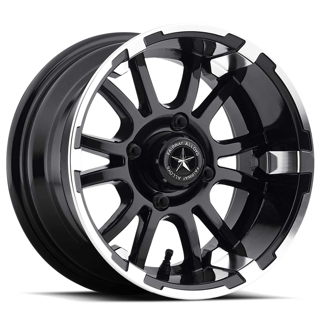 Fairway Alloys FA134 Sixer 14x6.5 4x4.0 Machined Matte Black Wheel 14" -20mm Rim