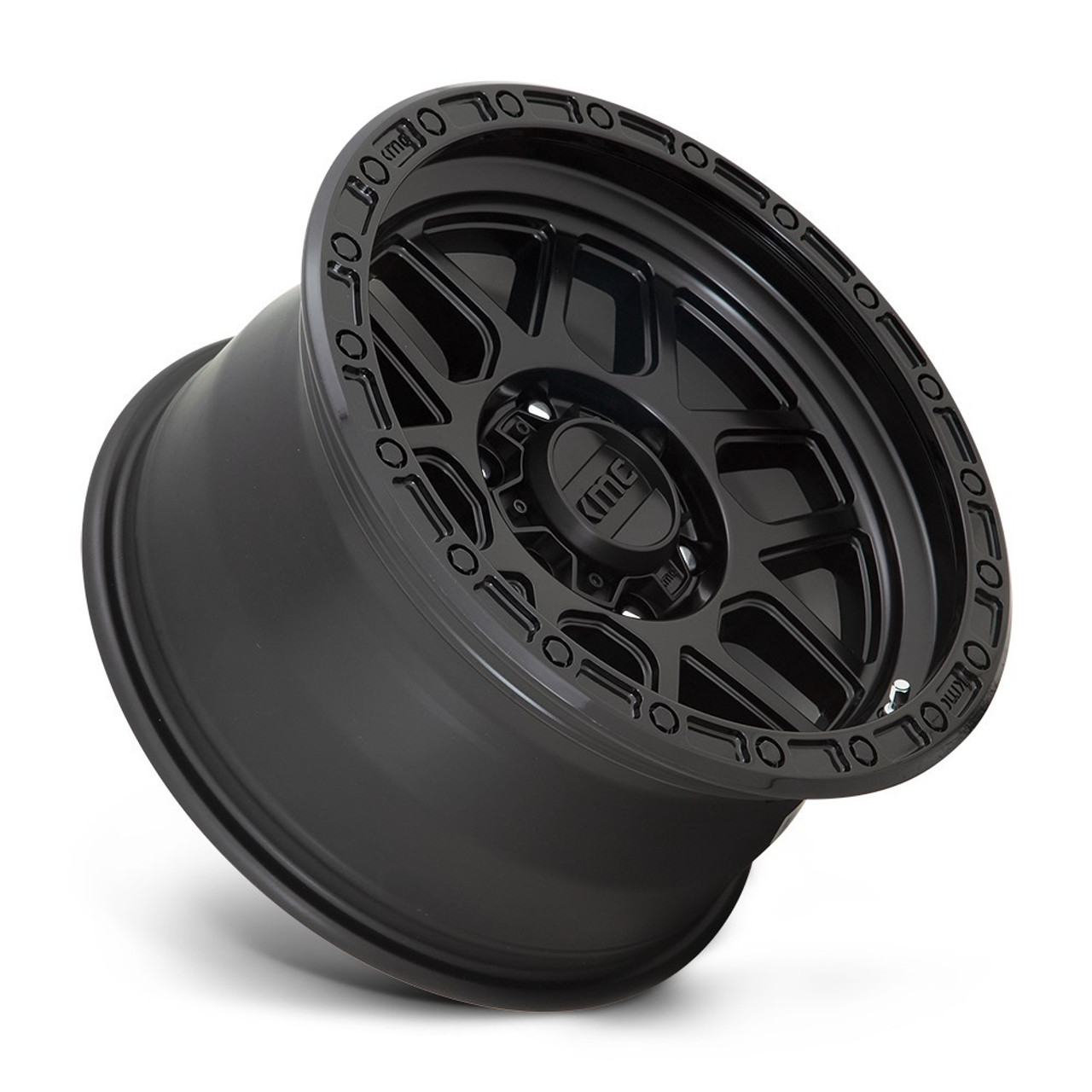 Set 4 KMC KM544 Mesa 18x9 6x120 Satin Black With Gloss Black Lip Wheels 18" 18mm